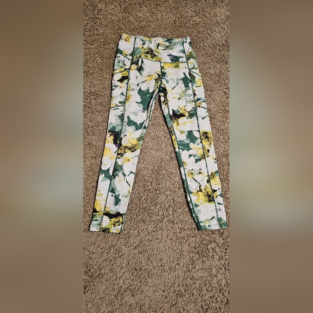 Women's small, active, colorful pants.